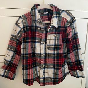 Christmas plaid flannel toddler boy size 3